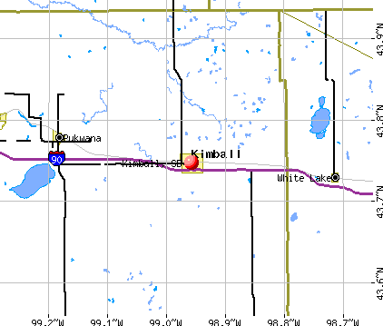 Kimball, SD map