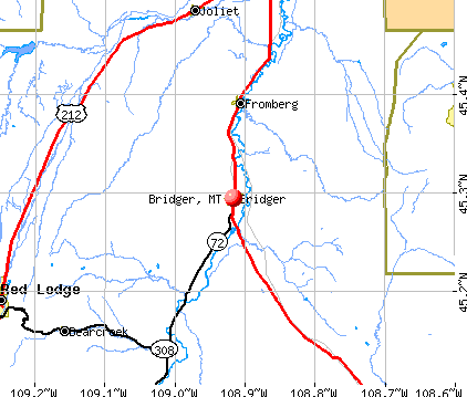 Bridger, MT map
