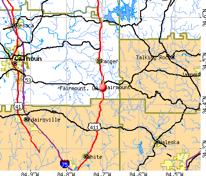 Fairmount, GA map