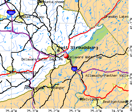 Delaware Water Gap, PA map