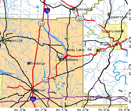 Sandy Lake, PA map