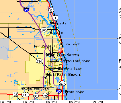 Juno Ridge, FL map