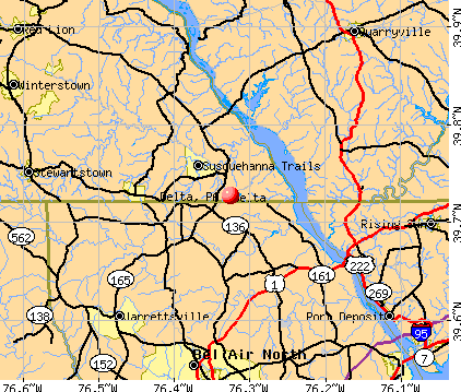 Delta, PA map