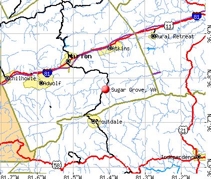 Sugar Grove, VA map