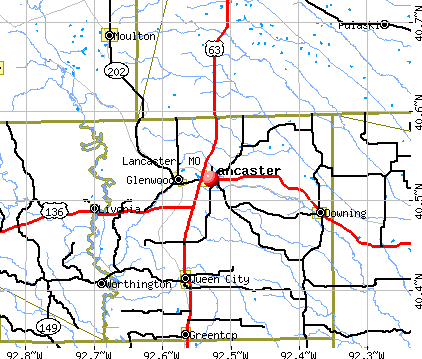 Lancaster, MO map