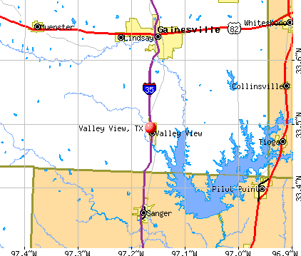 Valley View, TX map