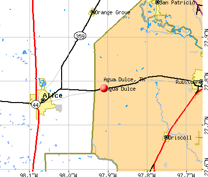 Agua Dulce, TX map