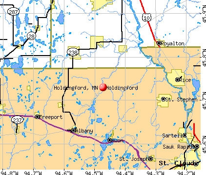 Holdingford, MN map
