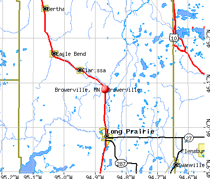 Browerville, MN map