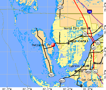 Matlacha, FL map