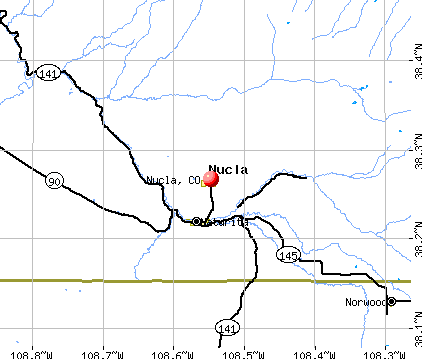 Nucla, CO map