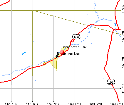Dennehotso, AZ map