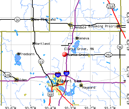 Clarks Grove, MN map