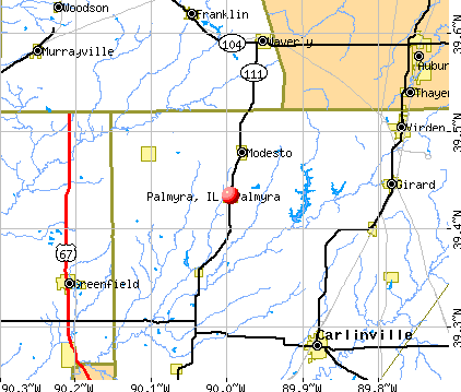 Palmyra, IL map