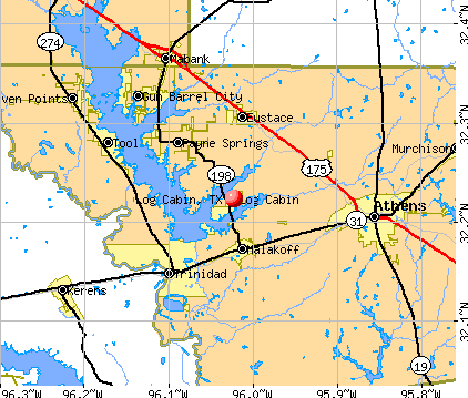 Log Cabin, TX map