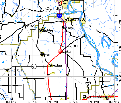 Benton, MO map