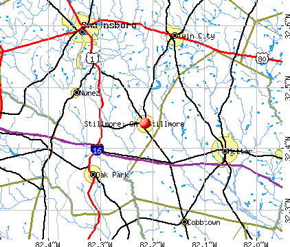 Stillmore, GA map