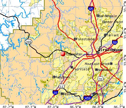 Edgewater, AL map