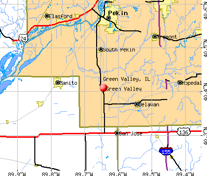 Green Valley, IL map