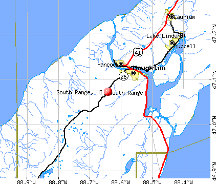 South Range, MI map