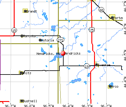 Hendricks, MN map
