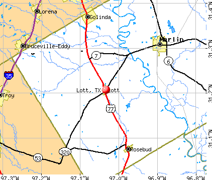 Lott, TX map
