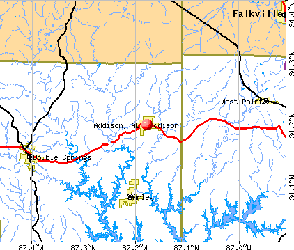 Addison, AL map