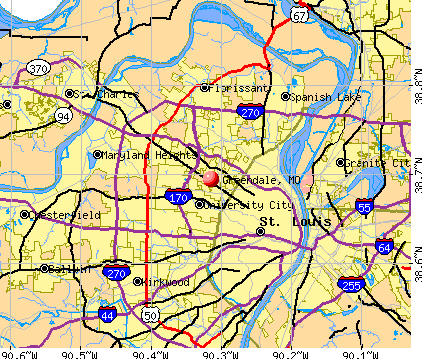 Greendale, MO map