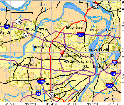 Sycamore Hills, MO map