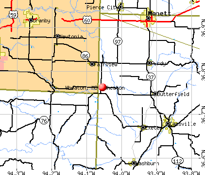 Wheaton, MO map