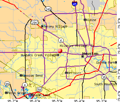 Hilshire Village, TX map