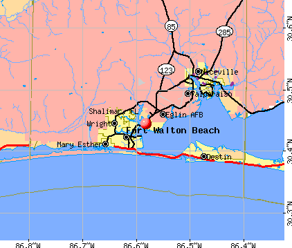 Shalimar, FL map
