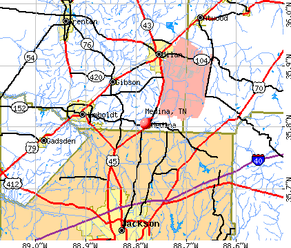Medina, TN map