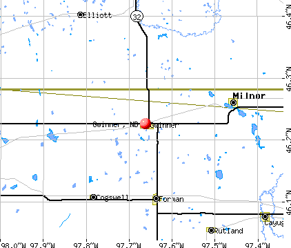 Gwinner, ND map