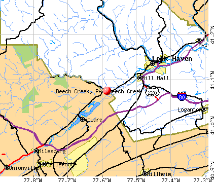 Beech Creek, PA map