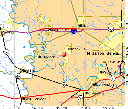 Fulshear, TX map