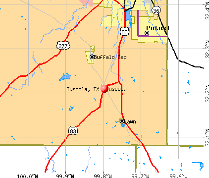 Tuscola, TX map