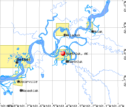 Kwethluk, AK map