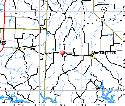 Stover, MO map