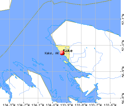 Kake, AK map