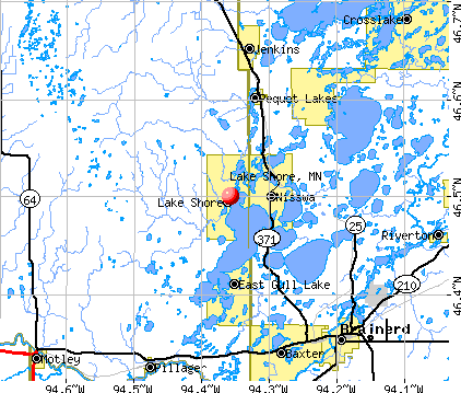 Lake Shore, MN map