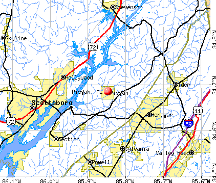 Pisgah, AL map