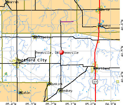 Pennville, IN map