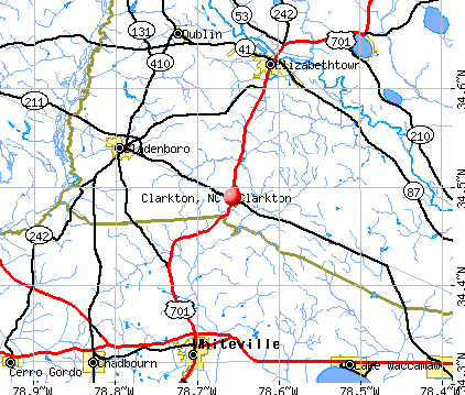 Clarkton, NC map