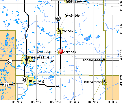 Sheridan, MI map