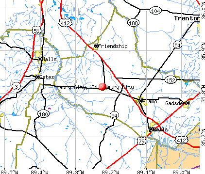 Maury City, TN map