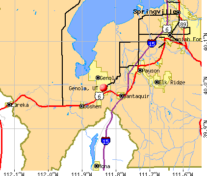 Genola, UT map