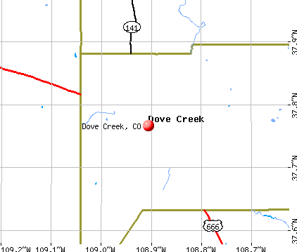 Dove Creek, CO map