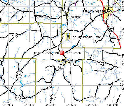 Pilot Knob, MO map