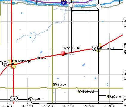 Axtell, NE map